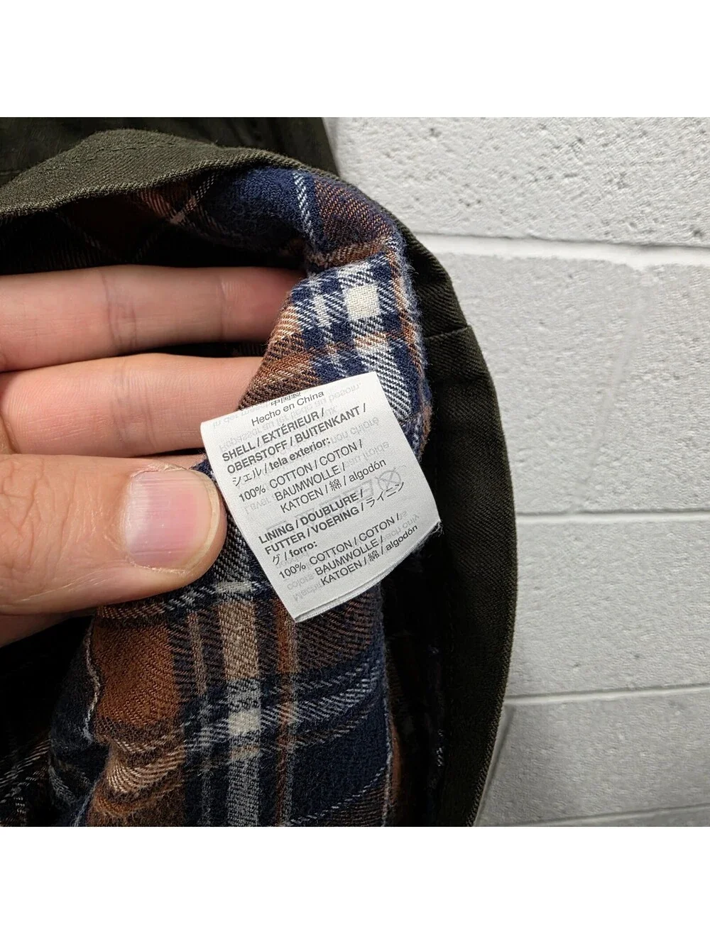 J Crew Mercantile Chore Coat Mens XL Green Flannel Lined Barn Field Jacket 25x32